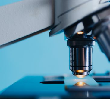 closeup of microscope
