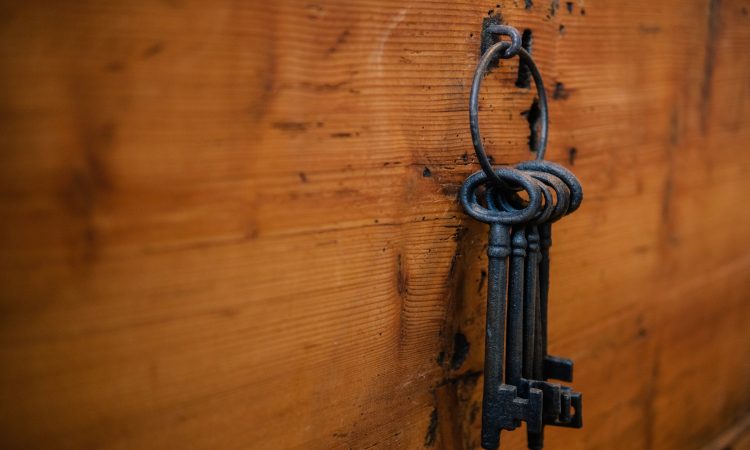 keys hanging on hook
