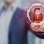 internet cyber attack alert with red broken padlock icon showing unsecured data,