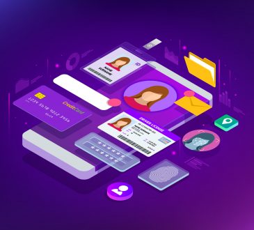 Biometrics technology vector illustration for personal identity recognition and access authentication
