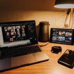 zoom call on laptop