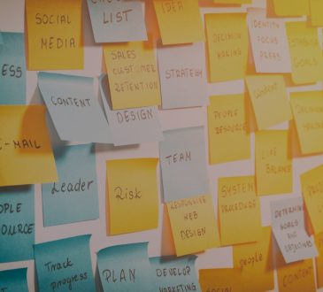 sticky notes for brainstorming session