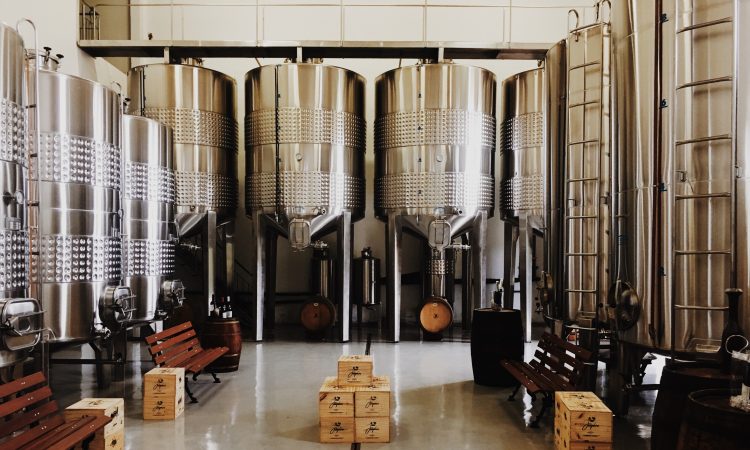 beer brewery tanks