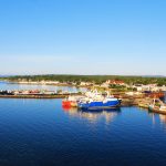 Ships docked at the pier, North Sydney, Nova Scotia.