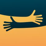 illustration of hugging hands