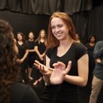 students in improv class