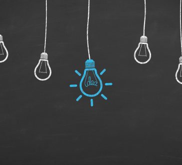 lightbulbs drawn on chalkboard background