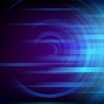 Abstract blue concentric circles.