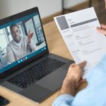 Two men having virtual job interview