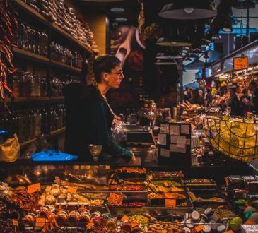 Person working in corner store
