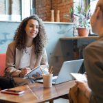 Two people in meeting