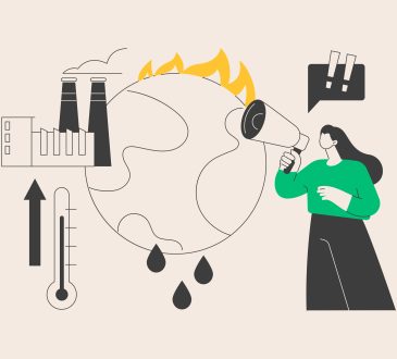 Global warming abstract concept vector illustration