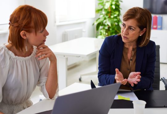 Two people meeting for counselling conversation