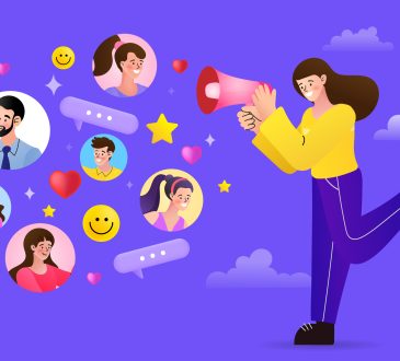 vibrant online community sharing and engaging with one another
